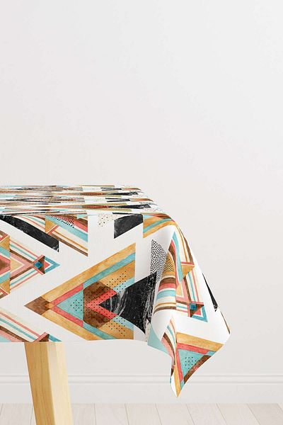 Cango Home Hanorac de birou alb, multicolor, în stil etnic boem, imprimat digital Cgh498-ms