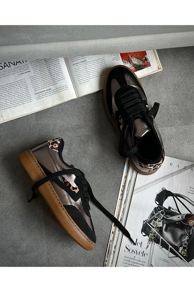 Zuum Zenu Basic Casual Women's Shoes - Platinum & Leopard
