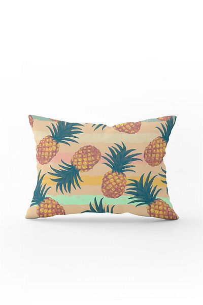 Cango Home Double Sided 35x50 Orange Green Pineapple Throw Pillow Pillow Case - Cgh146-3550