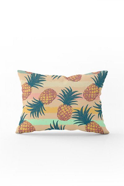 Cango Home Double Sided 35x50 Yellow Green Pineapple Patterned Throw Pillow Pillow Case - Cgh049-3550