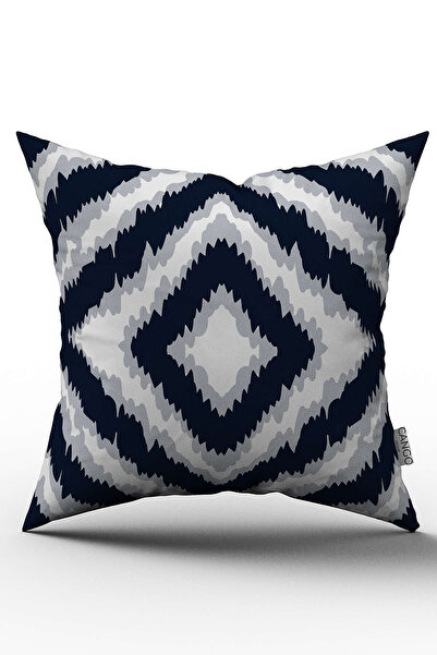 Cango Home Синя геометрична наволочка для подушки - Cgh095