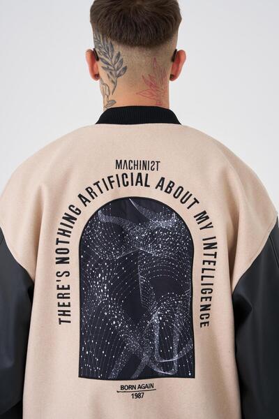 Machinist Чоловіча куртка-бомбер Oversize Bej від Erkek Born Again