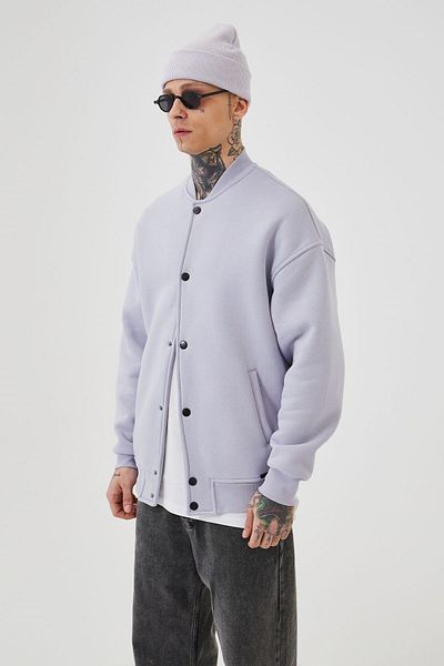 Machinist Ice Lilac Oversize College Παλτό - Με κουμπωτά