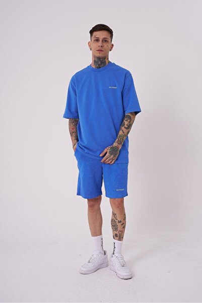 Machinist Ανδρικό μπλουζάκι Luxury Washed Basic Relaxed Light Blue Spotted T-shirt