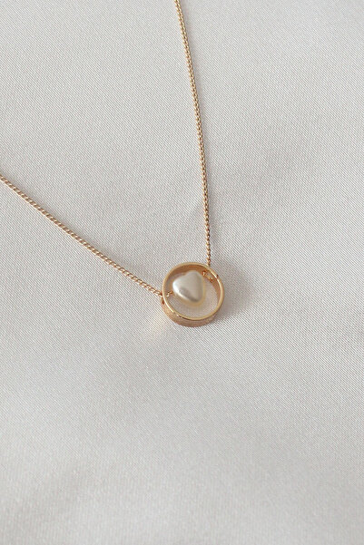 Clariss Gold Color Minimal Heart Figure Women's Necklace