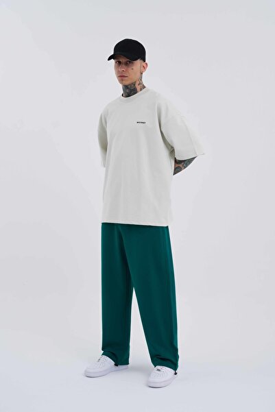 Machinist Ανδρικό φούτερ Basic Oversize φαρδύ σκούρο πράσινο