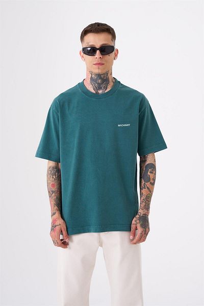 Machinist Ανδρικό μπλουζάκι Basic Washed Relaxed Dark Green