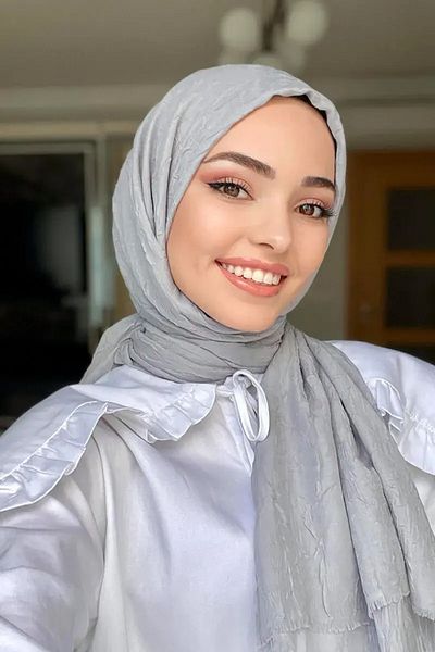 Madame Polo Kübra Koç Bamboo Kraş Shawl - Γκρι