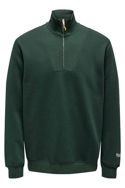 Only & Sons ONSRILEY REG 1/4 Zip - Αθλητικό φούτερ High Amblek Emerald Green 22030160