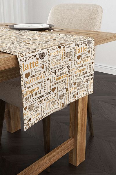 Cango Home Καφέ πορτοκαλί καφέ με θέμα Digital Printed Runner Cgh618-rn