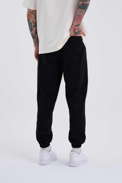 Machinist Ανδρικό μονόχρωμο Basic Relaxed Jogger Black Sweatpants