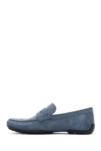 Geox Kosmopolis Blue Men's Suede Loafer - U35cfb00020c4005