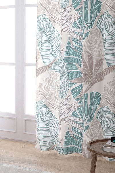 Cango Home Cortina decorativă albastră imprimată digital Otyk974-pr
