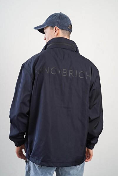 Butik Trend Biz Snap Close Back Printed Ρυθμιζόμενη κουκούλα Oversize Fit Unisex Αδιάβροχο