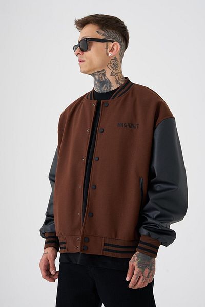 Machinist Ανδρικό Deer Oversize Brown Bomber Jacket