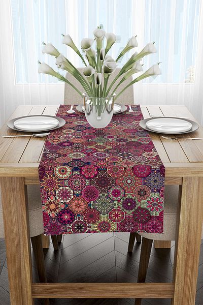 Cango Home Roz Violet Retro Vintage Model Digital Printed Runner - Otyk288-rn