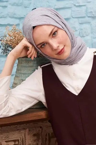 Madame Polo Kübra Koç Bamboo Kraş Shawl - Γκρι