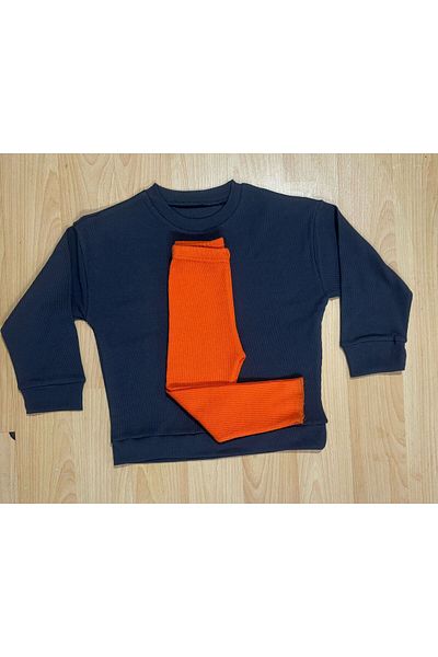Fun Ribbed Stretchy Camisole Fabric Girls-Boy Kids Children's Seasonal Suit Bottom Top Baby Suit