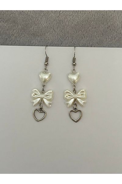 Capella Heart Coquette Bow Fairycore Earrings