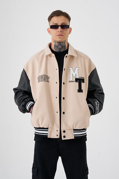 Machinist Ανδρικό μπουφάν Mt Oversize Beige Bomber