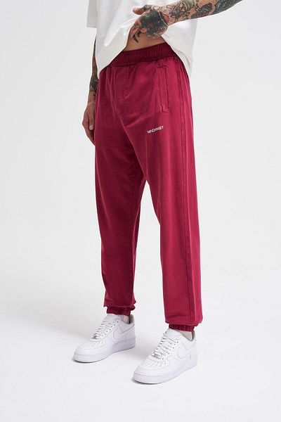 Machinist Ανδρικό Luxury Basic Washed Jogger Red Sweatpants