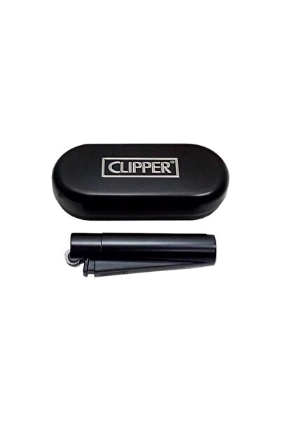 Clipper Siyah kutulu Siyah Taşlı Çakmak