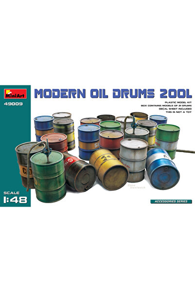 MiniArt 49009 1:48 Modern Yağ Varilleri 200l.