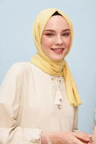 Madame Polo Kübra Koç Bamboo Kraş Шал - Ананас