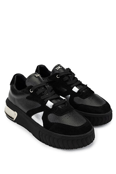 Tamer Tanca Kadın Hakiki Deri Siyah Sneakers & Spor Ayakkabı