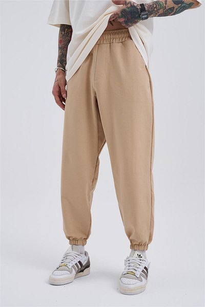 Machinist Ανδρικό Oversize Basic Jogger Beige Φούτερ
