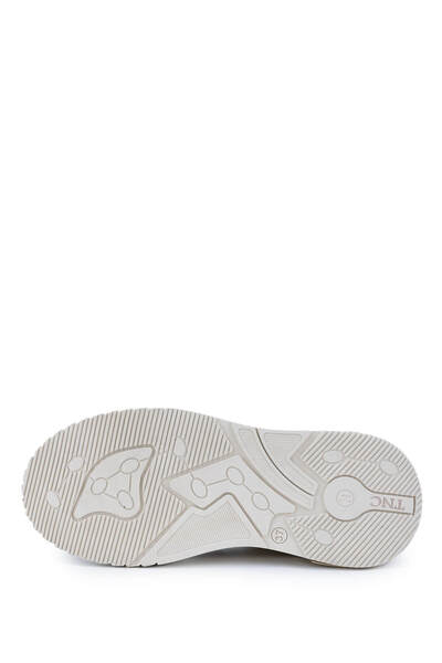 Tamer Tanca Kadın Hakiki Deri Bej Sneakers Spor Ayakkabı