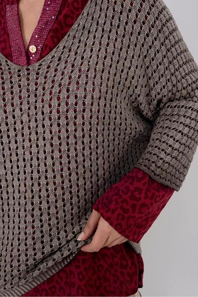 Park Moda 6018 ΜΠΛΟΥΖ ΜΕ ΜΕΡΣΕΡΙΣΗ V-NECK