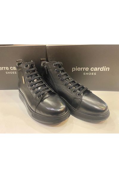 Pierre Cardin ανδρικές μπότες casual με φερμουάρ από γνήσιο δέρμα