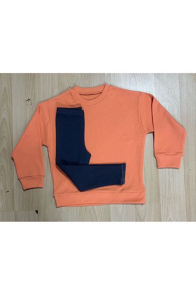 Fun Ribbed Stretchy Camisole Fabric Girls-Boy Kids Children's Seasonal Suit Bottom Top Baby Suit