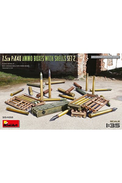 MiniArt 35402 1:35 7.5cm Pak Mühimmat Kutuları. Mermi Seti Ile Birlikte