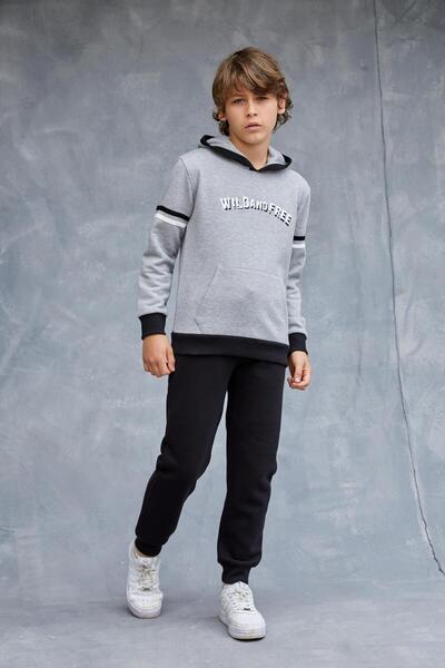Elsima Waiter Boy Three Yarn Men's Pajamas Set Winter Grey