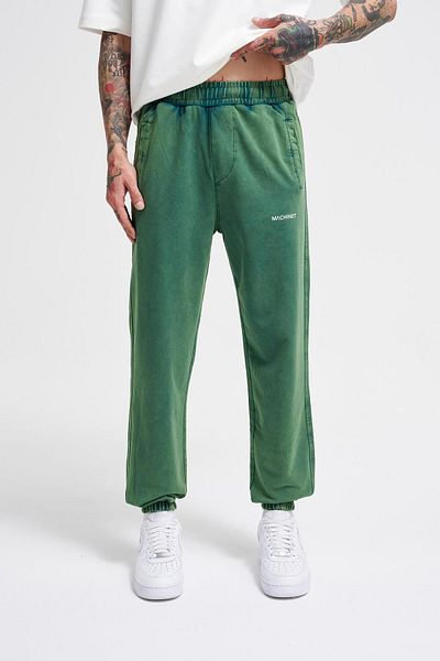 Machinist Ανδρικό Luxury Basic Washed Jogger Green Sweatpants