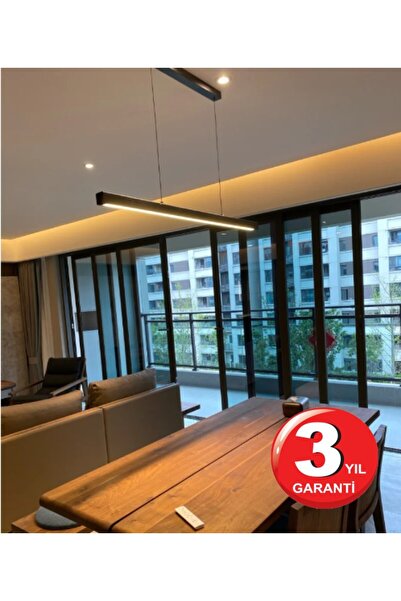 RRULTECH Lineer Gün Işık 3000k 100cm Siyah Kasa Ledli Sarkıt Modern Led, Salo...
