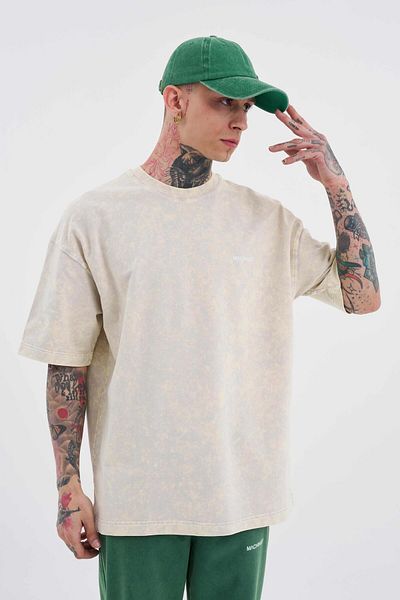 Machinist Μπλουζάκι Unisex Luxury Light Beige Oversize - Washable Basic Model
