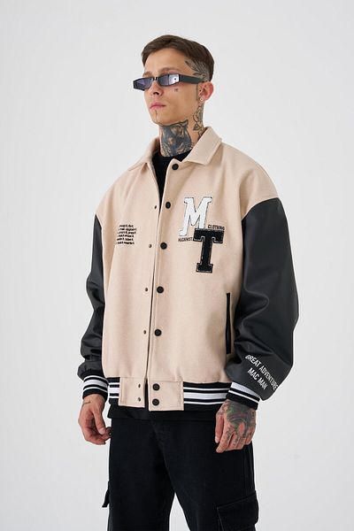 Machinist Ανδρικό μπουφάν Mt Oversize Beige Bomber