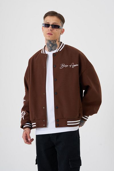 Machinist Ανδρικό μπουφάν Born Again Style Oversize καφέ Bomber