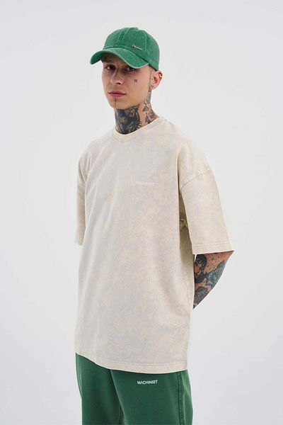 Machinist Μπλουζάκι Unisex Luxury Light Beige Oversize - Washable Basic Model