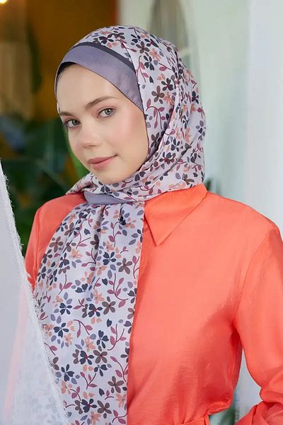 Madame Polo Seremony Collection Sara Pattern Shawl - Gri
