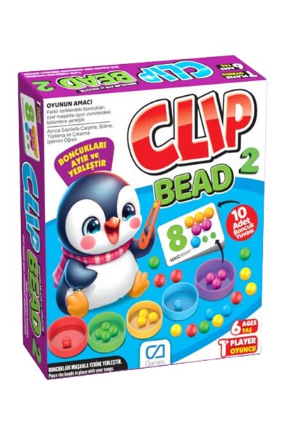CA Games لعبة Clip Bead 2 التعليمية والتدريبية للأطفال من سن 3 سنوات فما فوق