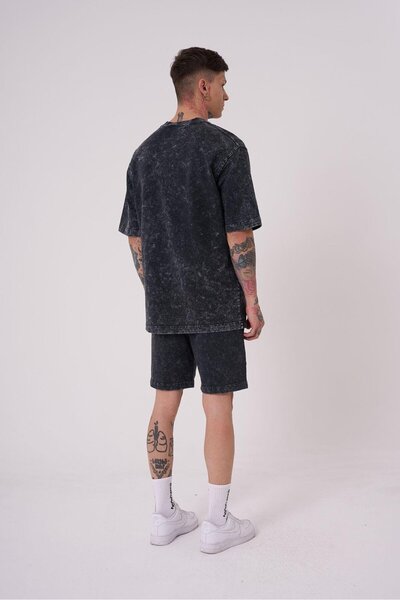 Machinist Ανδρικό μπλουζάκι Luxury Washed Basic Relaxed Asphalt Spotted T-shirt