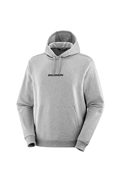 Salomon Logo Pull Over Hoody Erkek Sweatshirt Gri ERKEK SWEATSHIRT LC2219900