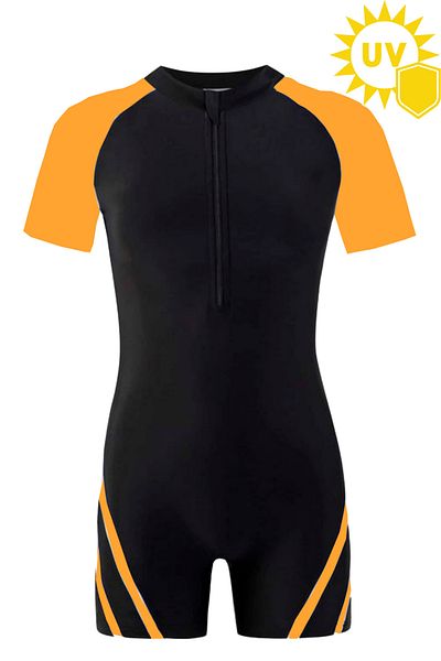 İYİBU Unisex Kids Swimwear - Uv Protection, Short Sleeve Swimming Jumpsuit & Swimsuit Pool & Sea Swimsuit