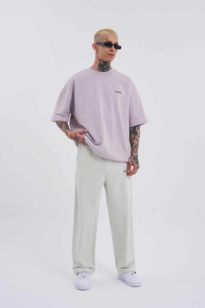 Machinist oversized Basic φαρδιά φούτερ σε ανοιχτό γκρι χρώμα