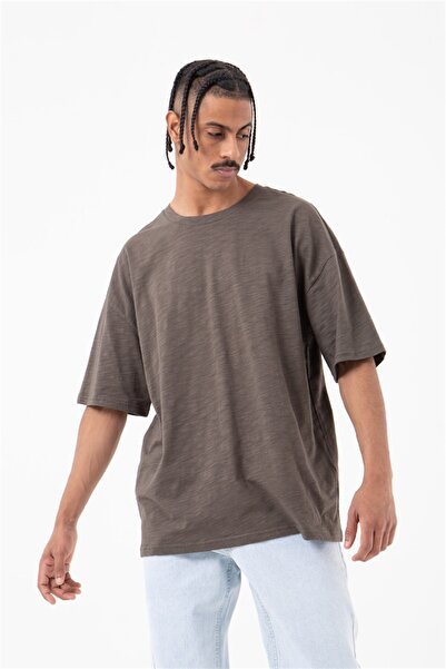 Machinist Чоловіча футболка Flamlı Basic Oversize Haki
