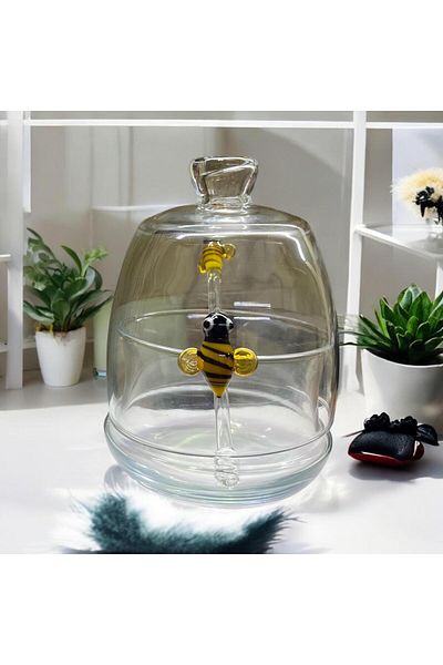 nazarboncuğu Covered Jam Bowl with Fish Spoon Gift